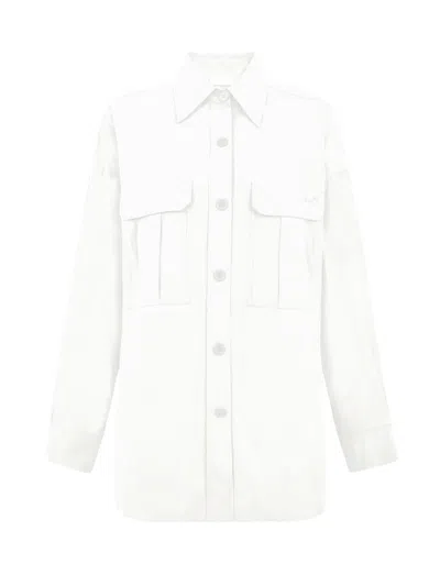 P.a.r.o.s.h . Ninja Cotton Shirt Pocket In White