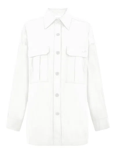 P.a.r.o.s.h Ninja Cotton Shirt Pocket In White