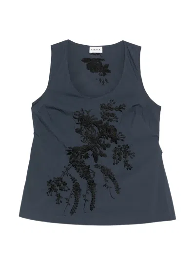 P.a.r.o.s.h Ninja Embroidered Blouse In Blue