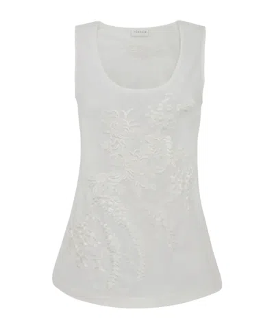 P.a.r.o.s.h Ninja Embroidered Blouse In White