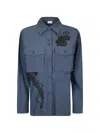 P.a.r.o.s.h Ninja Floral-embroidered Shirt In Black
