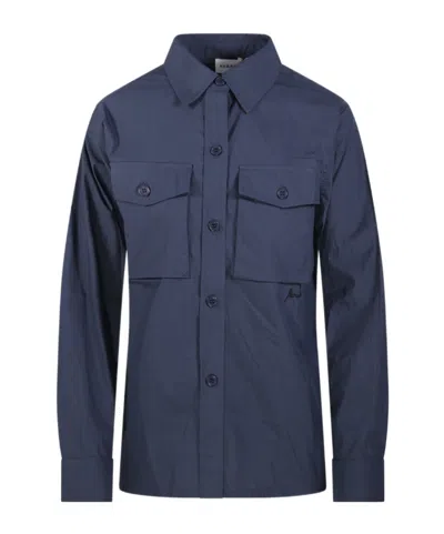 P.a.r.o.s.h . Ninja Long Sleeved Buttoned Shirt In Blue