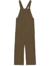 P.a.r.o.s.h Adjustable Strap Jumpsuit With Button Accents In Brown