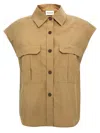 P.a.r.o.s.h Parosh Relaxed-fit Sleeveless Shirt With Front Pockets