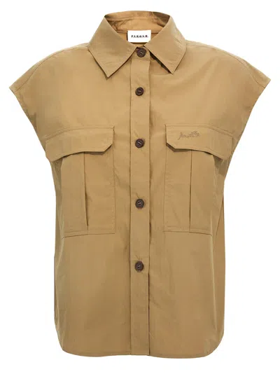 P.a.r.o.s.h Beige Ninja Sleeveless Shirt