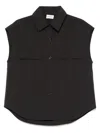P.a.r.o.s.h Sleeveless Shirt Detail Box-pleat In Black