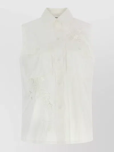 P.a.r.o.s.h Ninja26 Sleeveless Shirt Embroidered Pockets In Neutral