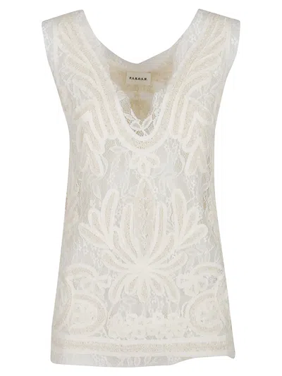 P.a.r.o.s.h Nixie Tank Top In Ecru
