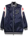 P.a.r.o.s.h Parosh Nobody Logo Patch Bomber Jacket In Blue