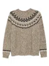 P.a.r.o.s.h Nordic-inspired Knitted Sweater With Relaxed Fit In Brown