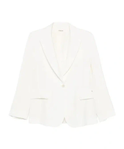 P.a.r.o.s.h Notched Lapel Blazer In White