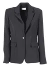 P.a.r.o.s.h Notched-lapel Single-breasted Blazer In Gray