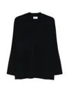 P.a.r.o.s.h Notched Lapels Button Fastening Jacket In Black