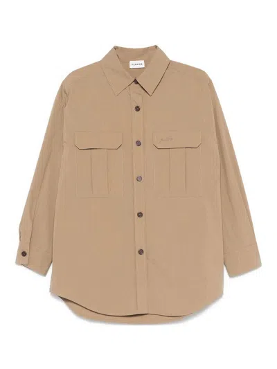 P.a.r.o.s.h Nylon And Cotton Blend Shirt In Brown