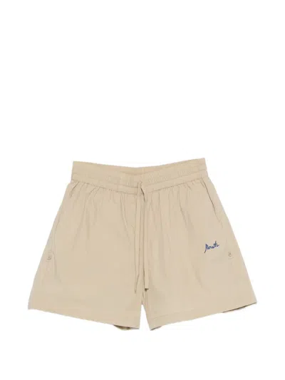 P.a.r.o.s.h Ninja Logo-detail Shorts In Neutral