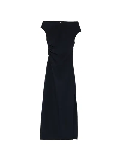 P.a.r.o.s.h Off-shoulder Maxi Dress In Blue