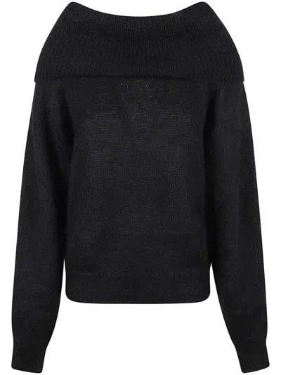 P.A.R.O.S.H OFF-SHOULDER MOHAIR JUMPER