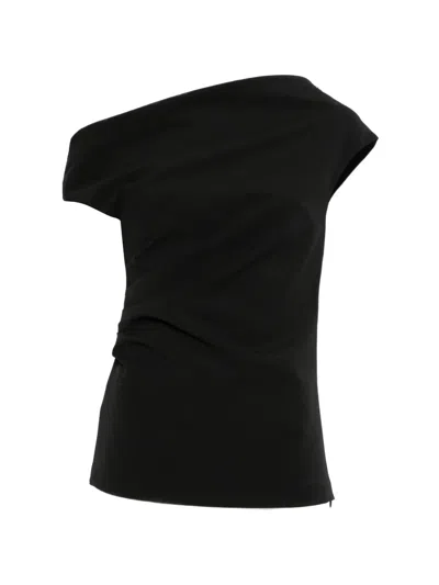 P.a.r.o.s.h One-shoulder Blouse In Black