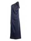 P.a.r.o.s.h One-shoulder Draped Evening Dress By P. A.r. O.s. H. In Blue
