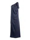 P.a.r.o.s.h One-shoulder Draped Evening Dress By P. A.r. O.s. H. In Blue