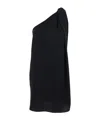 P.a.r.o.s.h Black One-shoulder Dress With Neckline In Black