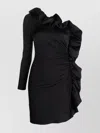 P.a.r.o.s.h One-shoulder Ruffle-trimmed Mini Dress