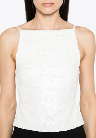 P.A.R.O.S.H OPEN-BACK SEQUINED TOP