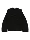 P.a.r.o.s.h Open-knit Sweater In Black