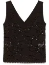 P.a.r.o.s.h Copper Tank Top In Brown