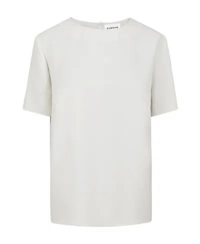 P.a.r.o.s.h Open-necked Black Shirt In White