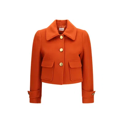 P.a.r.o.s.h Orange Wool Oves Aries Full-length Jacket