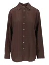 P.A.R.O.S.H OVERSIZED SHIRT SHIRTS BROWN