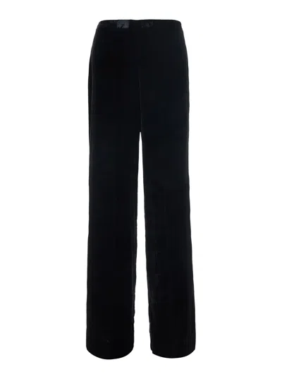 P.a.r.o.s.h . Oversized Velvet Trousers In Black