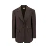 P.a.r.o.s.h P. A.r. O.s. H. Linen-blend Oversized Jacket In Brown