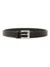 P.a.r.o.s.h Pebbled Leather Belt In Black