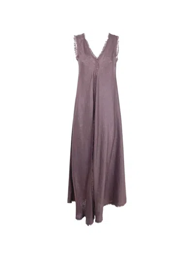 P.a.r.o.s.h P. A.r. O.s. H. "beach26" Linen Midi Dress In Brown