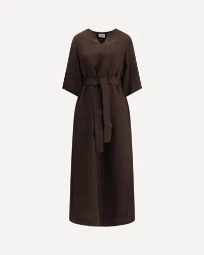 P.a.r.o.s.h P. A.r. O.s. H. Betulla Long Dress In Brown