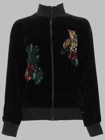 P.a.r.o.s.h P. A.r. O.s. H. Chic Viscose And Silk Sweatshirt In Black