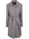 P.a.r.o.s.h Houndstooth Belted Coat In Multi