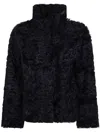 P.a.r.o.s.h High-neck Shearling-effect Jacket In Blue