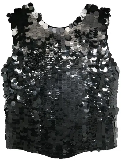 P.A.R.O.S.H P.A.R.O.S.H. GLASS SEQUIN EMBELLISHED BLOUSE