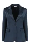 P.a.r.o.s.h P. A.r. O.s. H. Woman Blazer Midnight Blue Size L Viscose, Linen, Cotton In Blue