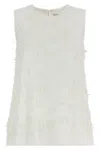 P.a.r.o.s.h White Embroidered Top In White