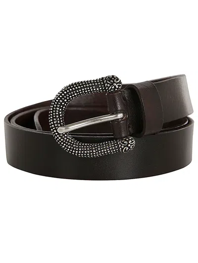 P.A.R.O.S.H P. A.R. O.S. H. SMALL BUCKLE BELT,D040182.MABELT 008 BROWN