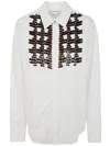 P.a.r.o.s.h Sequined Plastron Shirt In White