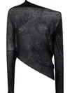 P.a.r.o.s.h Asymmetrical Sweater Knitwear Black In Black