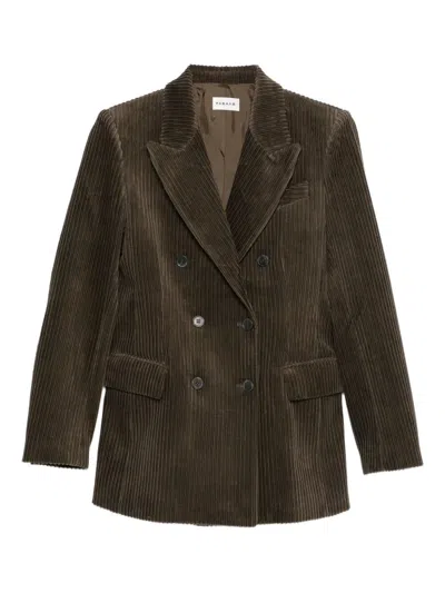P.A.R.O.S.H P. A.R. O.S. H. DOUBLE BREASTED COURDUROY JACKET,D420266.COXFORD 097 067 STONE