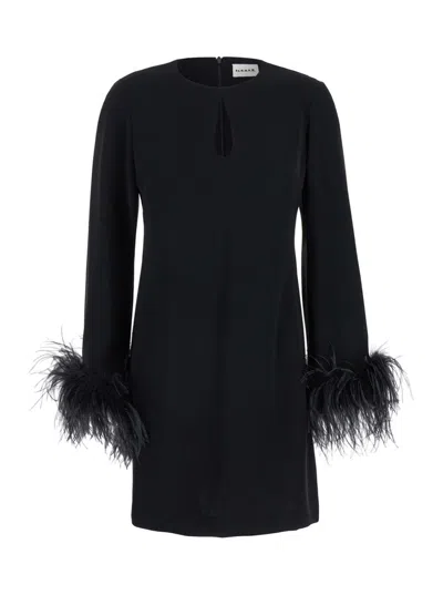 P.A.R.O.S.H BLACK CUT-OUT SHORT DRESS