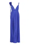 P.a.r.o.s.h P. A.r. O.s. H. Woman Maxi Dress Bright Blue Size M Polyester In Blue