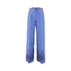 P.a.r.o.s.h P. A.r. O.s. H. Embroidered Poplin Palazzo Pants In Blue